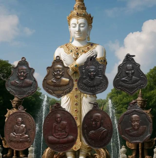 เหรียญหลวงพ่อคง หลวงปู่ทิม หลวงปู่เพิ่ม หลวงพ่อสมภพ หลวงปู่ดุลย์