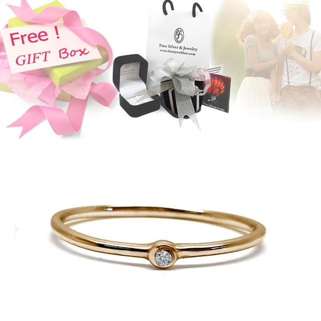 Finejewelthai แหวนมินิมอล แหวนเพชรแท้ พร้อมใบรับรอง DGS64