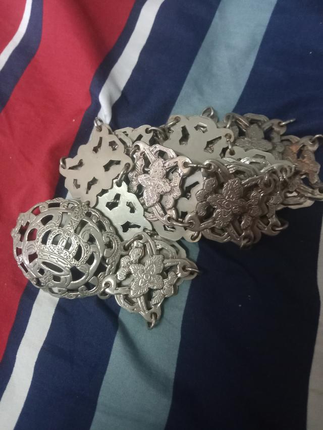 เข้มขัดเงินแท้ตราจระเข้100%