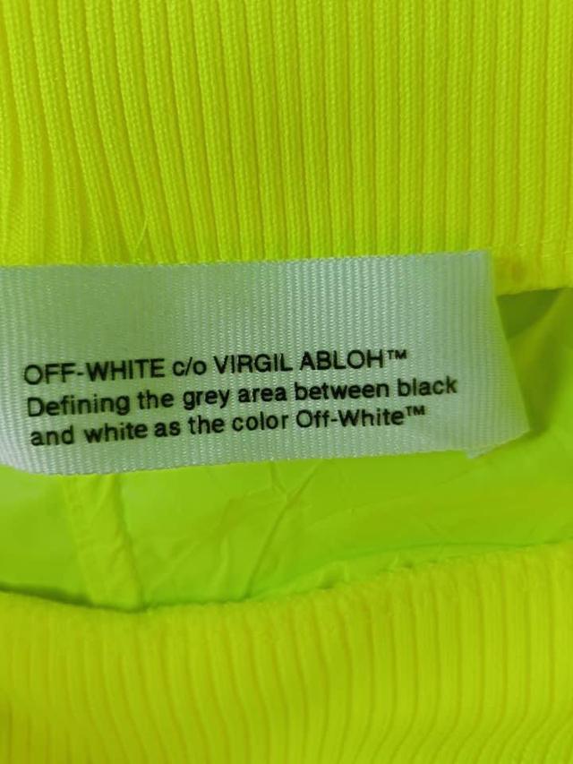 Off-White Neon Green Log Detail Track Pants  4