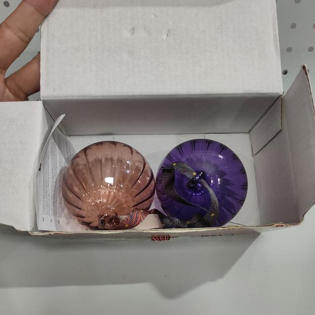 🔥 แก้วแขวนตกแต่งคริสต์มาส Nespresso ชุด 2 ลูก สีชมพูอ่อน+ม่วงเข้ม รูปย่อยที่ 3