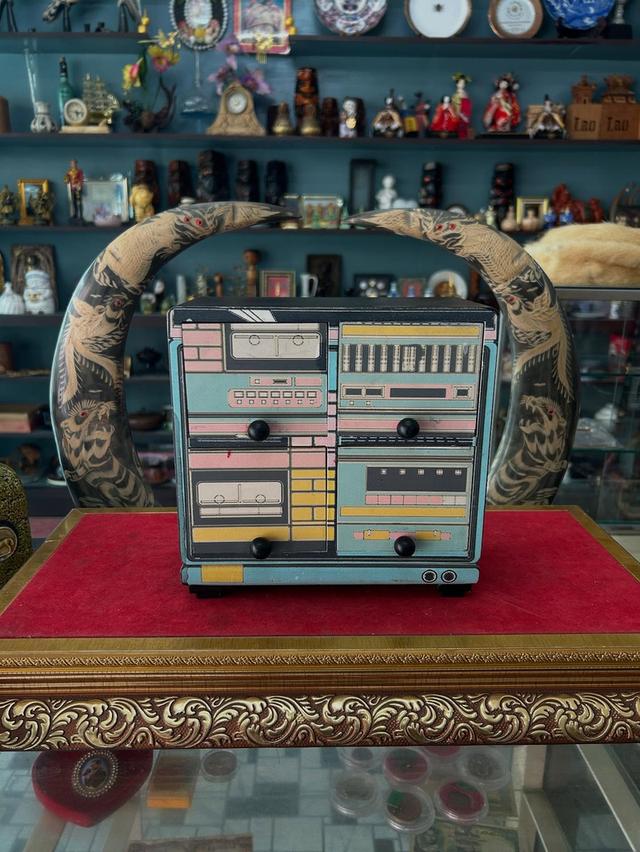 ตู้ไม้ มี 4 ลิ้นชัก สำหรับตั้งโต๊ะ สไตล์วินเทจ 5