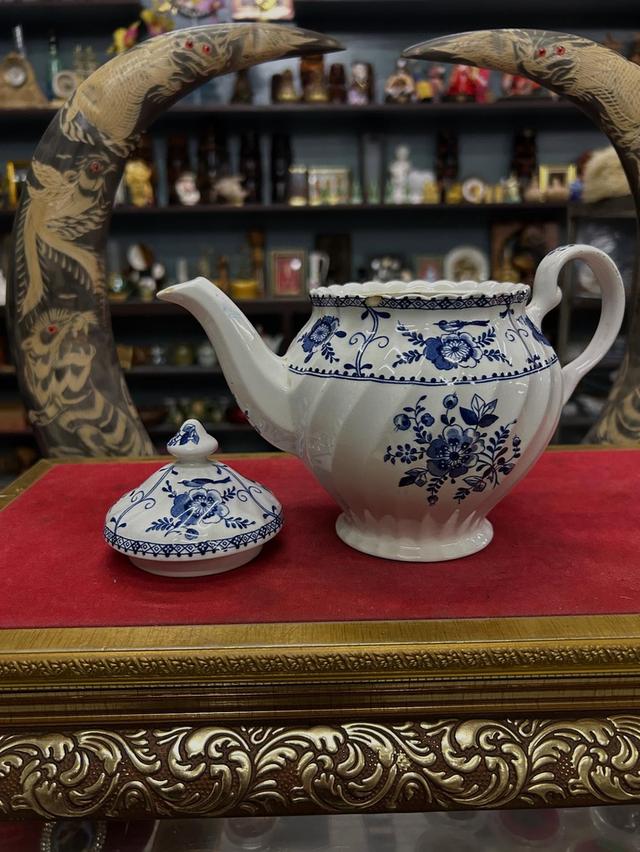 กาน้ำชาเซรามิกเก่า ลายคราม made in England  3