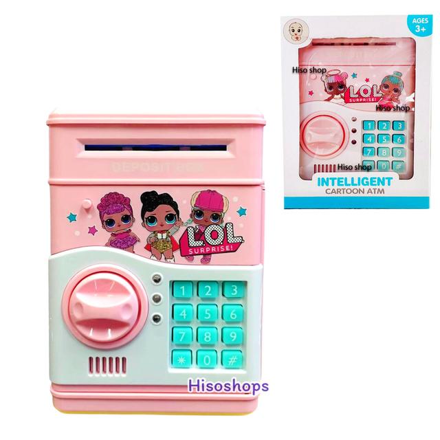 กระปุกออมสิน ตู้ ATM CARTOON BANK ตู้ดูดแบงค์,ดูดเหรียญ INTELLIGENT Cartoon atm ลาย LOL แอลโอแอล สุดน่ารัก คละลายจัดส่ง 9