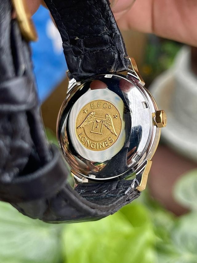 นาฬิกาข้อมือLongines Automatic ขานก ทูโทน หน้าปัดลายใยแมงมุม สีทอง