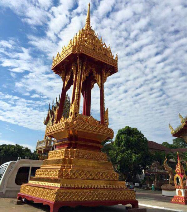 บุษบกไม้สักแกะสลัก จำหน่ายและสั่งทำตามขนาด รูปที่ 4