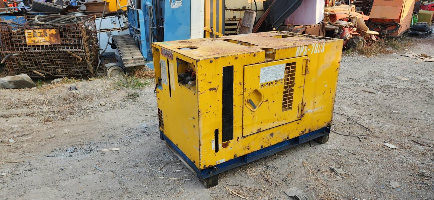 เครื่องปั๊มลม ปั๊มลม DENYO PDS70SS เครื่อง kubota ดีเซล 3สูบ เก่าญี่ปุ่น ชั่วโมงทำงานน้อย