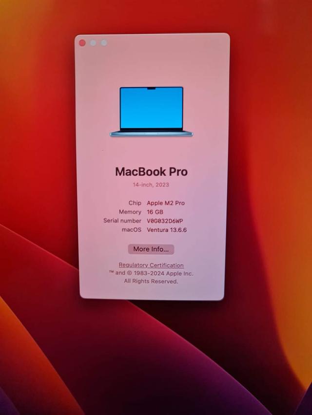 ส่งต่อMacbook Pro M2 14 2023 6