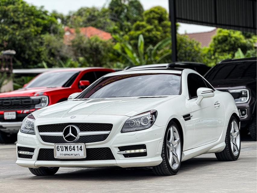 รหัสรถ WRT6414 Benz SLK200 Amg Package 1.8 R172 Convertible AT สีขาวปี2013