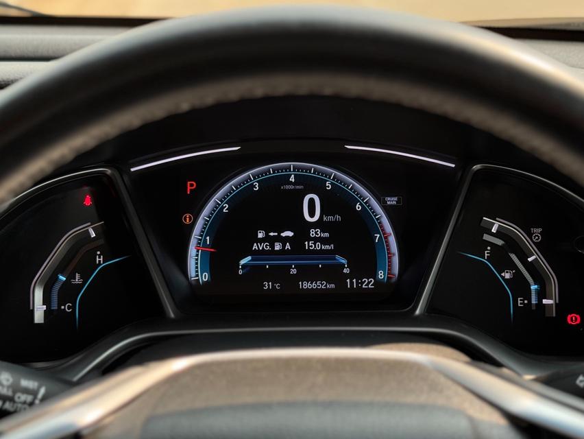 Honda Civic FC 1.8 EL CVT(Mnc) 2019 สีดำ ออโต้ รูปที่ 13
