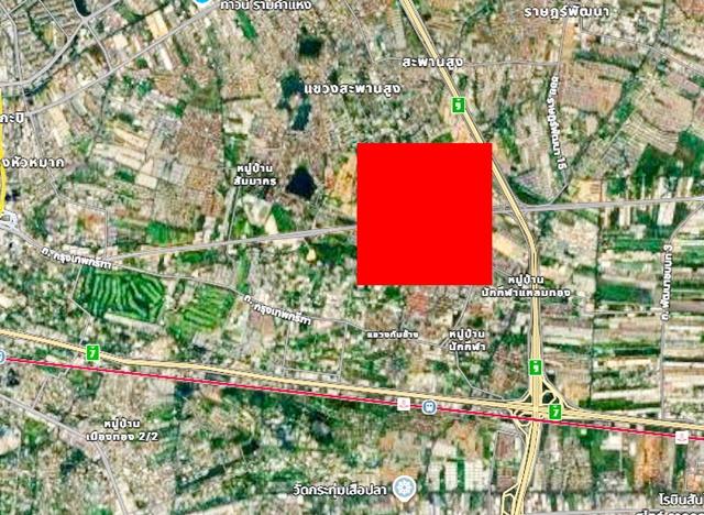 สนามกอล์ฟกรุงเทพกรีฑา 3.2กม. เนอวานา พอร์ช 1.4 กม. ถ.กรุงเทพกรีฑา ศรีนครินทร์ ขายที่ดินถมแล้ว 50เมตร ถึง ถนนใหญ่ 1ไร่ สะ 5