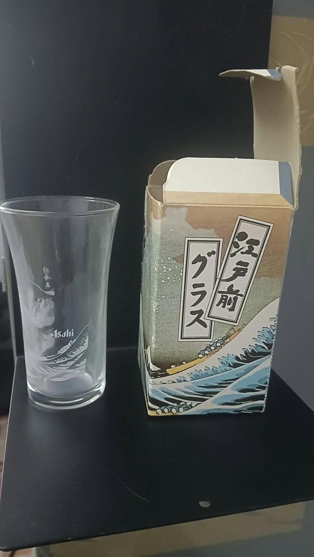 แก้วสะสม Asahi Edomae Glass (江戸前グラス) ลายภาพพิมพ์คลื่นยักษ์ คัตสึชิกะ โฮกุไซ (The Great Wave off Kanagawa) รูปย่อยที่ 2