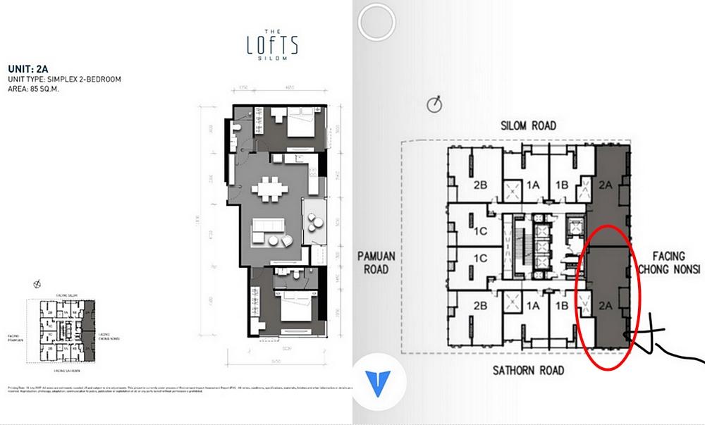ขายพร้อมผู้เช่า เดอะ ลอฟท์ สีลม 86.15 ตารางเมตร 2 นอน 2 น้ำ ชั้น25 ทิศตะวันออก ห้องมุม ตกแต่งครบ 6