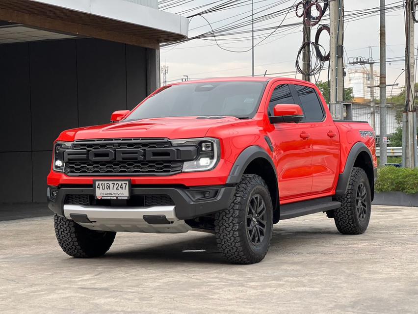 FORD RANGER, 3.0 RAPTOR ECOBOOST 4WD ปี 2022 โฉม DOUBLE CAB สีส้ม สวยจัดๆ เกียร์ออโต้ 10 สปีด