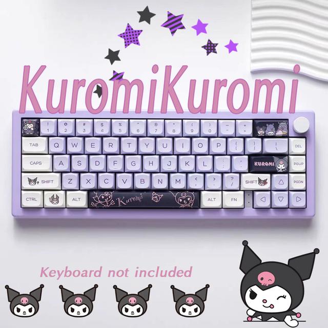 Keyboard kuromi keycaps คีย์บอร์ดเครื่องกล DIY 6