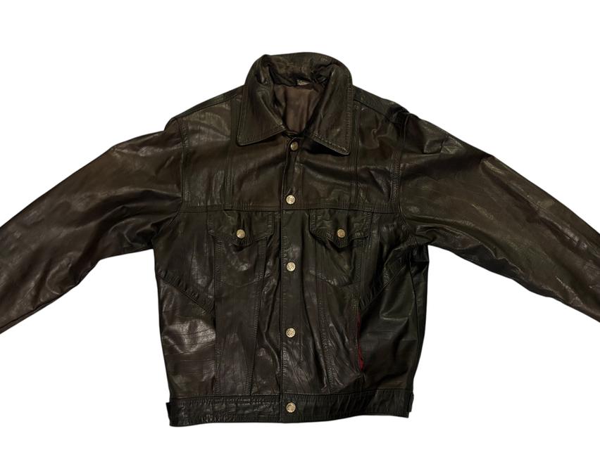 เสื้อ jacket Harley Davidson อก38 ยาว23 ตำหนิกระดุมบนขาด/รอยแตกใต้แขน รูปที่ 2