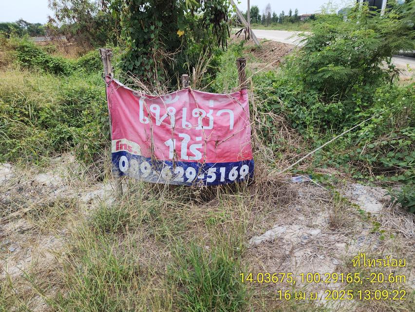ให้เช่าที่1ไร่ ไทรน้อย นนทบุรี ติดถนนใหญ่ หลังวัดสโมสร 4