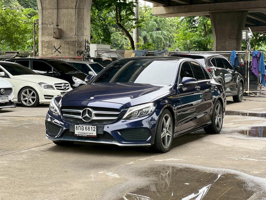 ขายรถ Benz C300 Bluetec Hybrid AMG W205 ปี 2015 สีน้ำเงิน เกียร์ออโต้