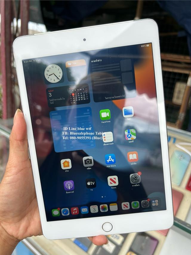 IPad mini4 จอ7.9นิ้ว ใส่ซิมได้ wifiได้ สแกนนิ้วได้ โหลดแอพได้ รีเซ็ตได้ ใช้งานปกติ สภาพสวย