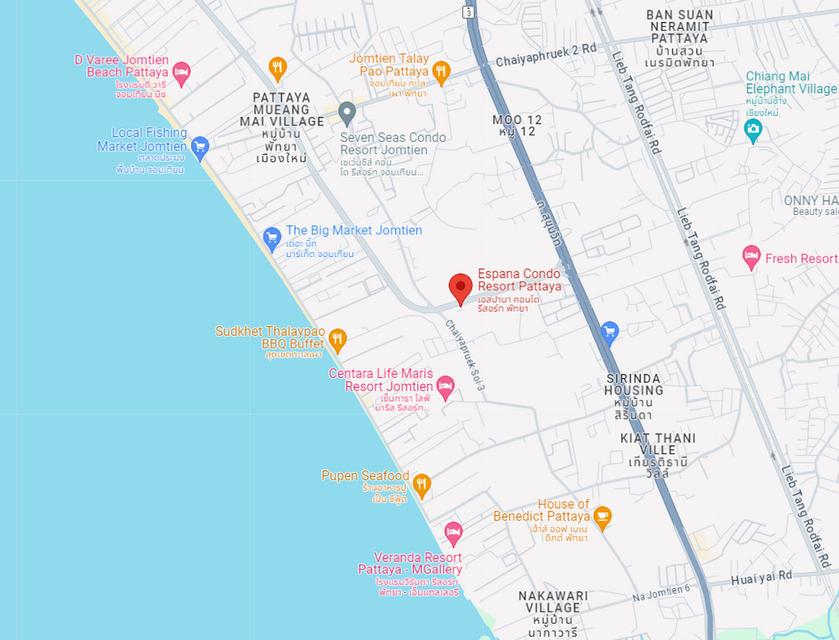 ขายขาดทุน Espana Condo Resort Pattaya 35 ตรม 1นอน ชั้น5 ตึกG (ฝั่งไพรเวท) วิวสวนน้ำ ตกแต่งครบ 11