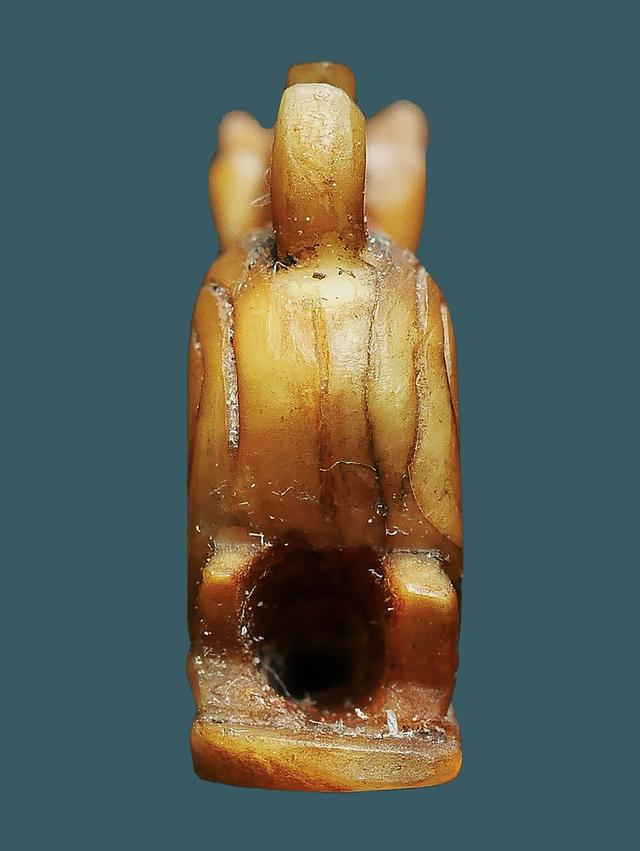 สิงห์สามขวัญ หลวงพ่อเดิม วัดหนองโพ ขนาด 1.5 x 1.5 ซม. เก่า เดิมๆ 5