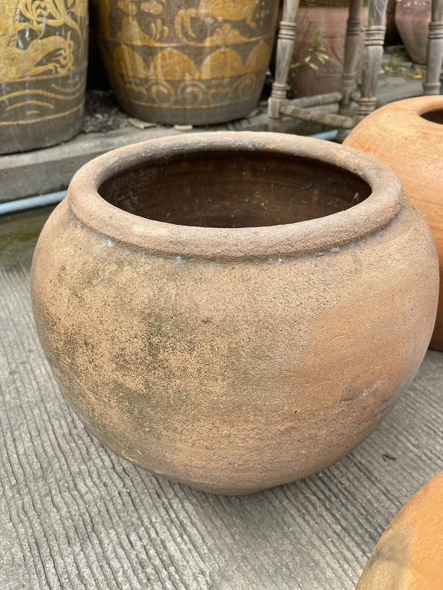 โอ่งแดง โอ่งดินแดง โอ่งโบราณ ขนาด40ซม เครื่องปั้นดินเผา 7