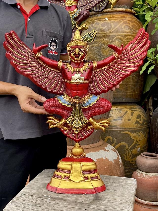 พญาครุฑ ครุฑองค์ลอย ครุฑตั้งโต๊ะบูชา ขนาดกว้าง50ซม พญาสุบรรณ 7