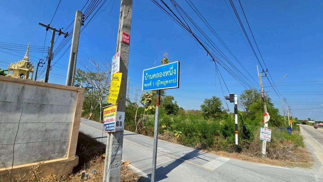 ขายด่วนที่ดินผังสีม่วง 466 ตรว ติดถนนลาดยางสาธารณะ ถนน นบ.3015 อ ไทรน้อย จ.นนทบุรี 2