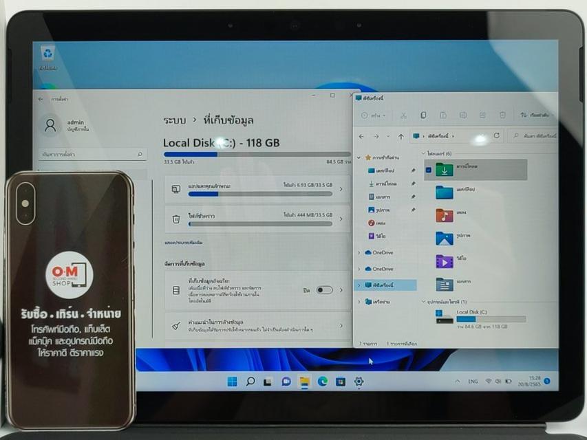 ขาย/แลก Microsoft Surface Go3 Core i3-10100Y 8/128 ศูนย์ไทย ประกันศูนย์ สภาพสวยมาก แท้ ครบกล่อง เพียง 16,900 บาท  3