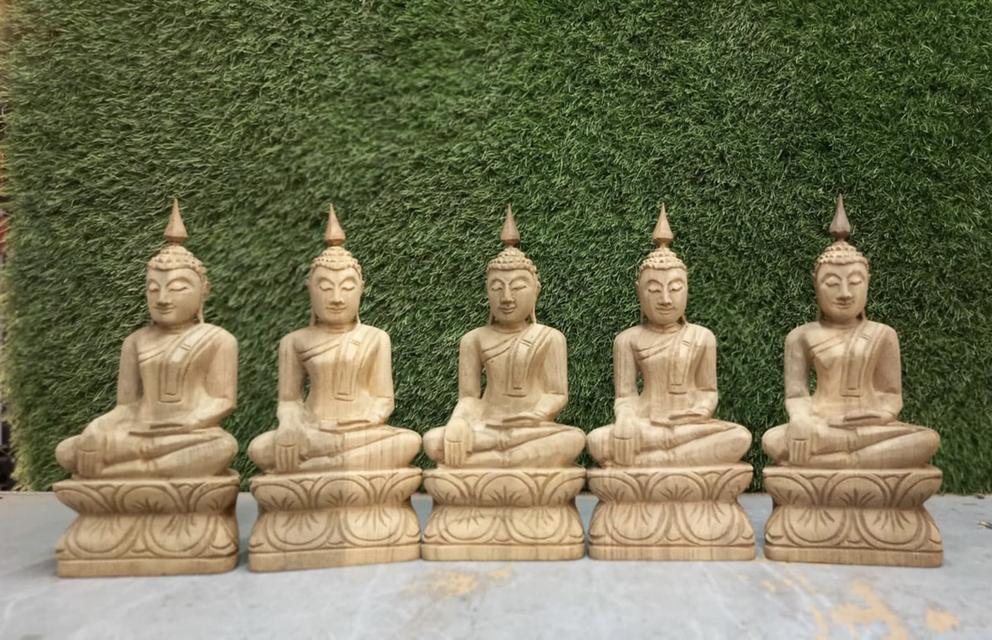พระพุทธรูปไม้แกะสลัก ปางประธานพร ปางสมาธิ ปางมารวิชัย