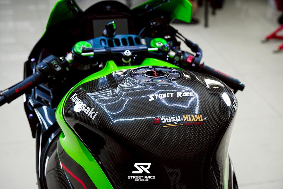 🔥kawasaki zx10r ปี 2018 🔥 ทำตัวใหม่ คาร์บอนแน่น ชุดสีแท้ทั้งคัน 😈🏍️ ล้อ machesini หล่อจัด 👀💨