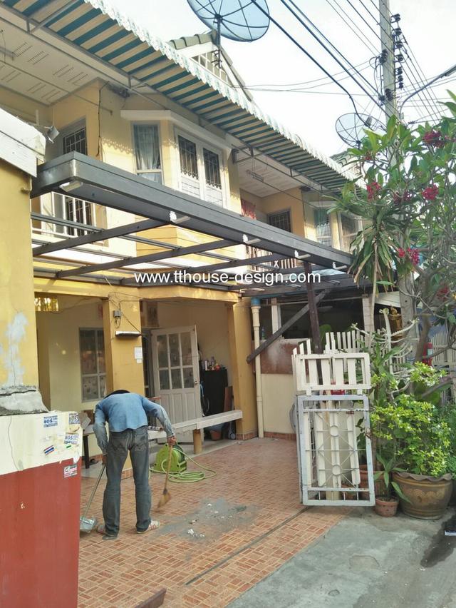 รับเหมาต่อเติม โครงหลังคา กันสาด ห้องครัวเทพื้นปูกระเบื้อง ID Line : dddesign23 4