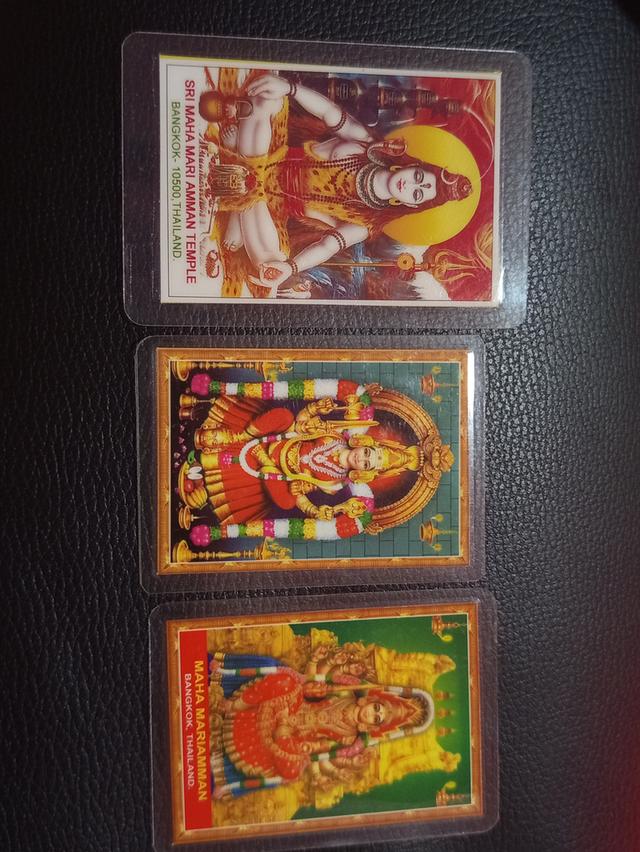 รูปภาพองค์เทพเคลือบพร้อมแผ่นปั๊มยันต์