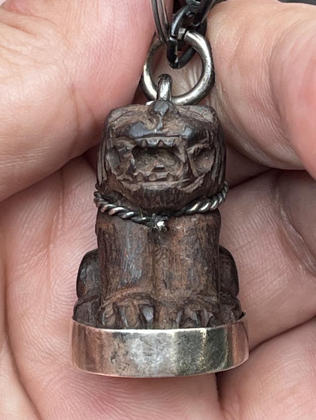 เสือไม้แกะเก่า กรอบเงินเก่า รูปที่ 3