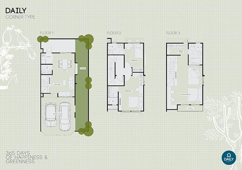 ขายทาวน์โฮม 3 ชั้น แปลงมุม (28.7 ตร.ว.) อารียา เดลี่ ลาดปลาเค้า ต่อเติมจัดเต็ม ฟังก์ชันเทียบเท่าบ้านเดี่ยว 15