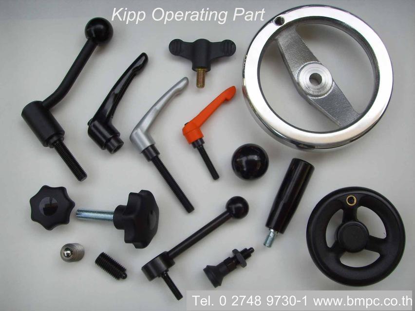 Knob, Clamp lever, Ball plunger, หนอนปลายลูกปืน, locking bolt, Hand wheel, Hoist ring, star grip, index plunger, spring plunger, Revolving handle 13