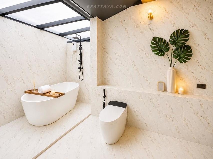 For Rent — Exclusive Thai-Modern Luxury Pool Villa near Na Jomtien Beach 4 bedrooms 5 bathrooms walking distance to the beach. elegant design รูปที่ 9