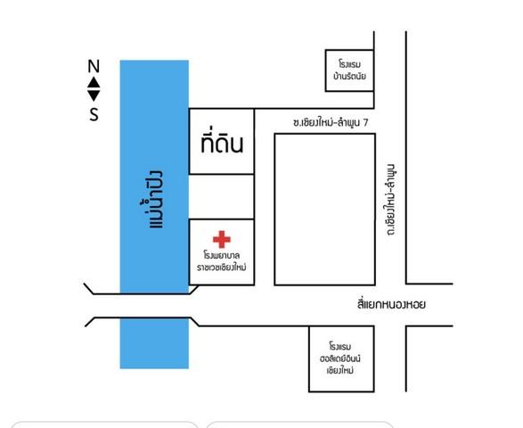 ขายบ้านพร้อมที่ดิน 4 ไร่ ซอยลำพูน7 ติดแม่น้ำปิง ใจกลางเมืองเชียงใหม่ 1