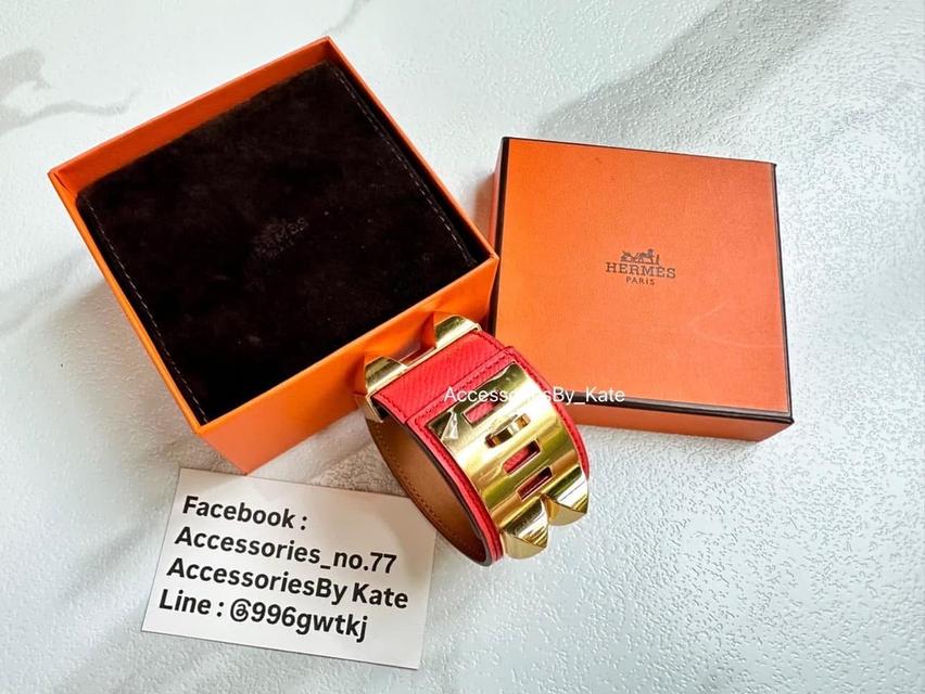 Used Like New Hermes CDC Bracelet Red Epsom Leather