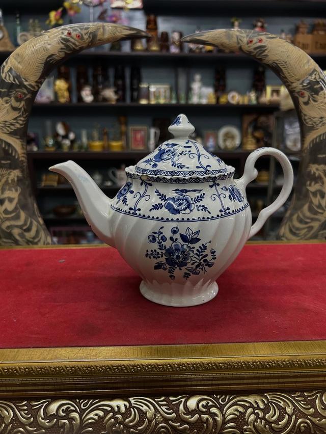 กาน้ำชาเซรามิกเก่า ลายคราม made in England  2