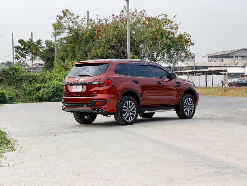 FORD EVEREST 2.0 BI-TURBO 4WD TITANIUM PLUS ปี 2019 (VAT) โฉม ปี 15-22  เกียร์ AUTO ดีเซล สีแดง รถบ้านพร้อมใช้งาน ไมล์เพียง 202,300 km. 5