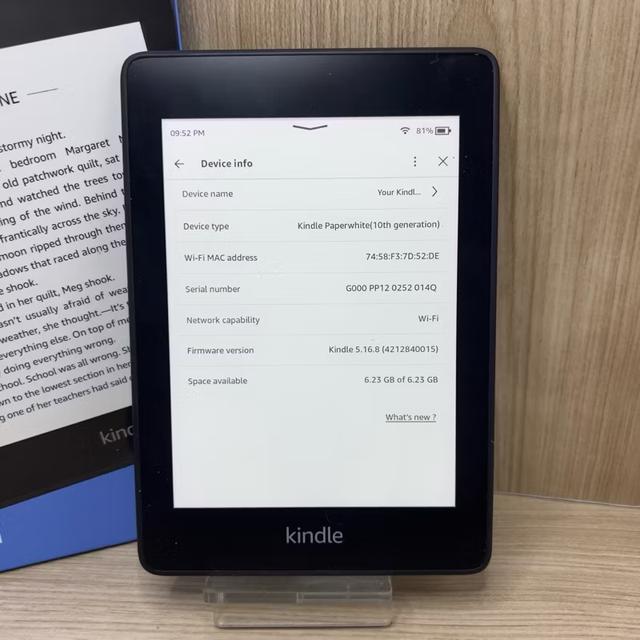 Amazon Kindle Paperwhite Gen 10  8 GB Wifi 3