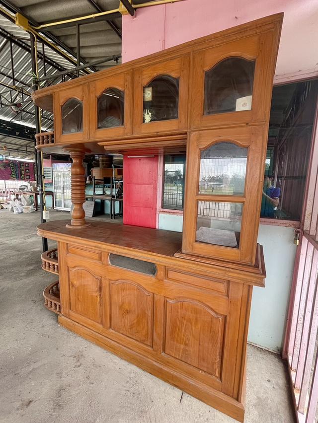 เคาน์เตอร์ไม้สัก บาร์ไม้สัก เคาน์เตอร์บาร์ไม้สัก ชุดใหญ่