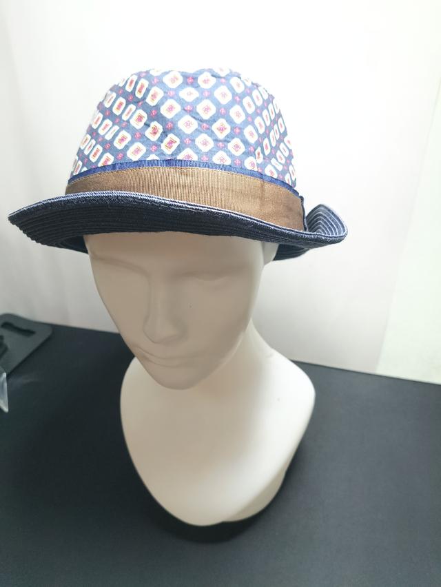 หมวก Trilby Hat ZARA MAN แท้ มือสองสภาพดี ลาย Geometric สีกรมท่า รูปที่ 2