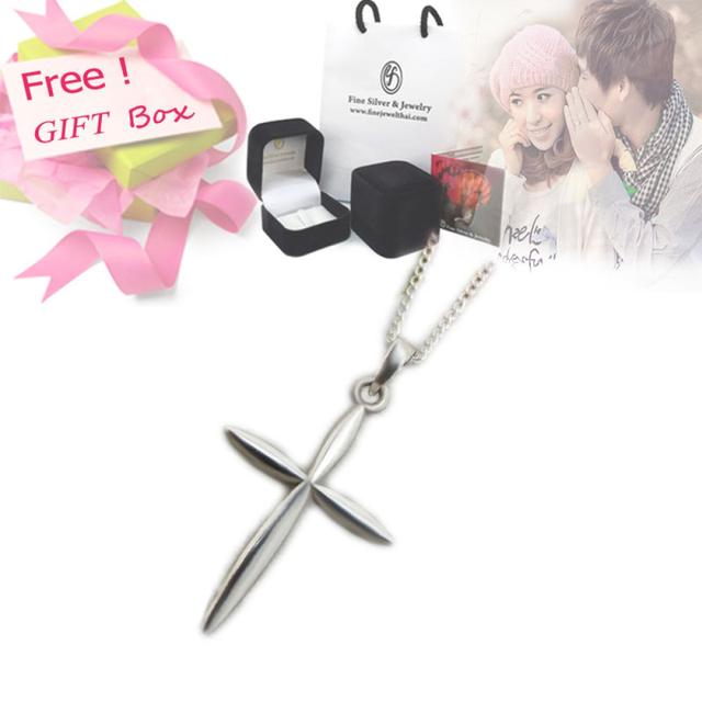 Finejewelthai จี้ไม้กางเขน จี้มินิมอล เงินแท้925 - P109200
