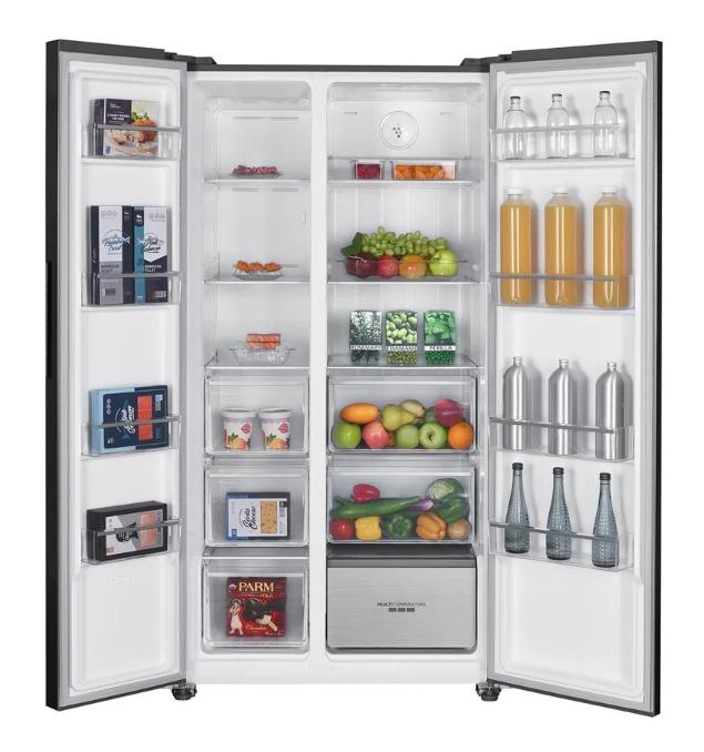 SHARP ตู้เย็น 2 ประตู Side by side Inverter 21.1 คิว MEGA Freezer รุ่น SJ-SBS600P-DK สีเงินเข้ม SJSBS600P SJ-SBS600P-DK