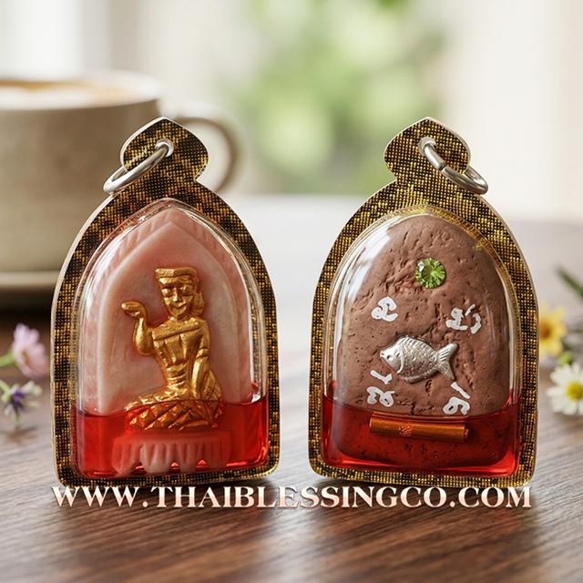 👸 Sacred "Nang Kwak" (Lady of Fortune) – Hand-Carved Ivory Bone in Red Wan Kai Daeng Oil: Ta Poon, The Legendary Lay Master of Phetchabun – The Ultim