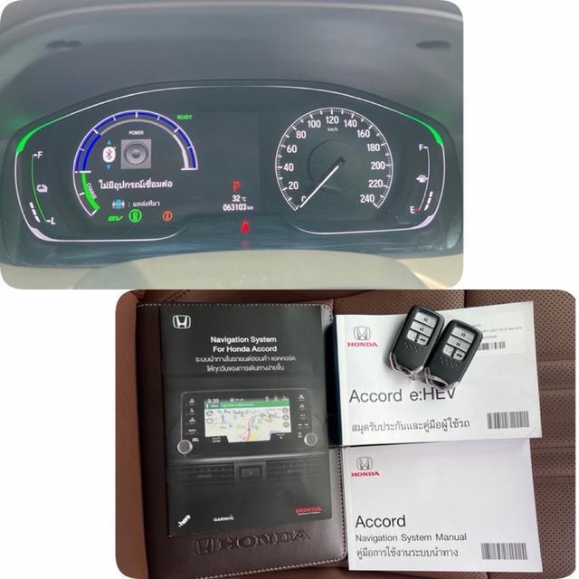 รหัสรถ AP3434 #Honda #Accord 2.0 eHEV TECH ปี 22 Top Sunroof  18