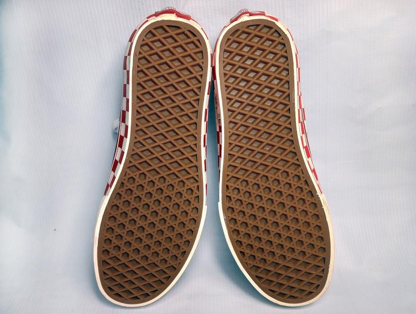 VANS รองเท้าผ้าใบของใหม่ สีแดงลายตาราง หมากรุก จัดส่งฟรี!!! เก็บปลายทาง 3