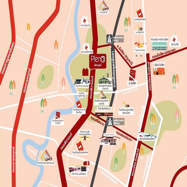 ม.พลีโน่ ติวานนท์ ใกล้โรบินสันศรีสมาน 10